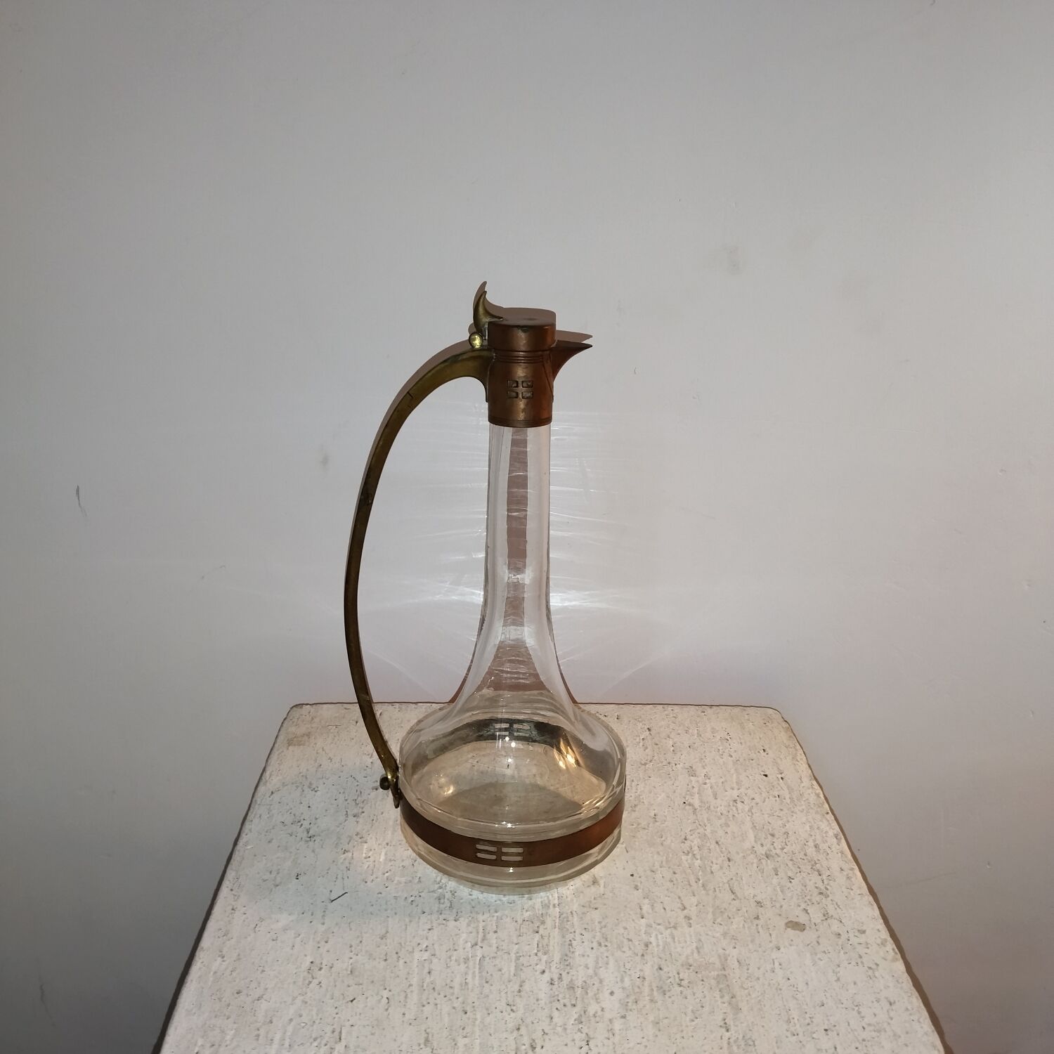 Art-nouveau decanter Locksmith-Bovy