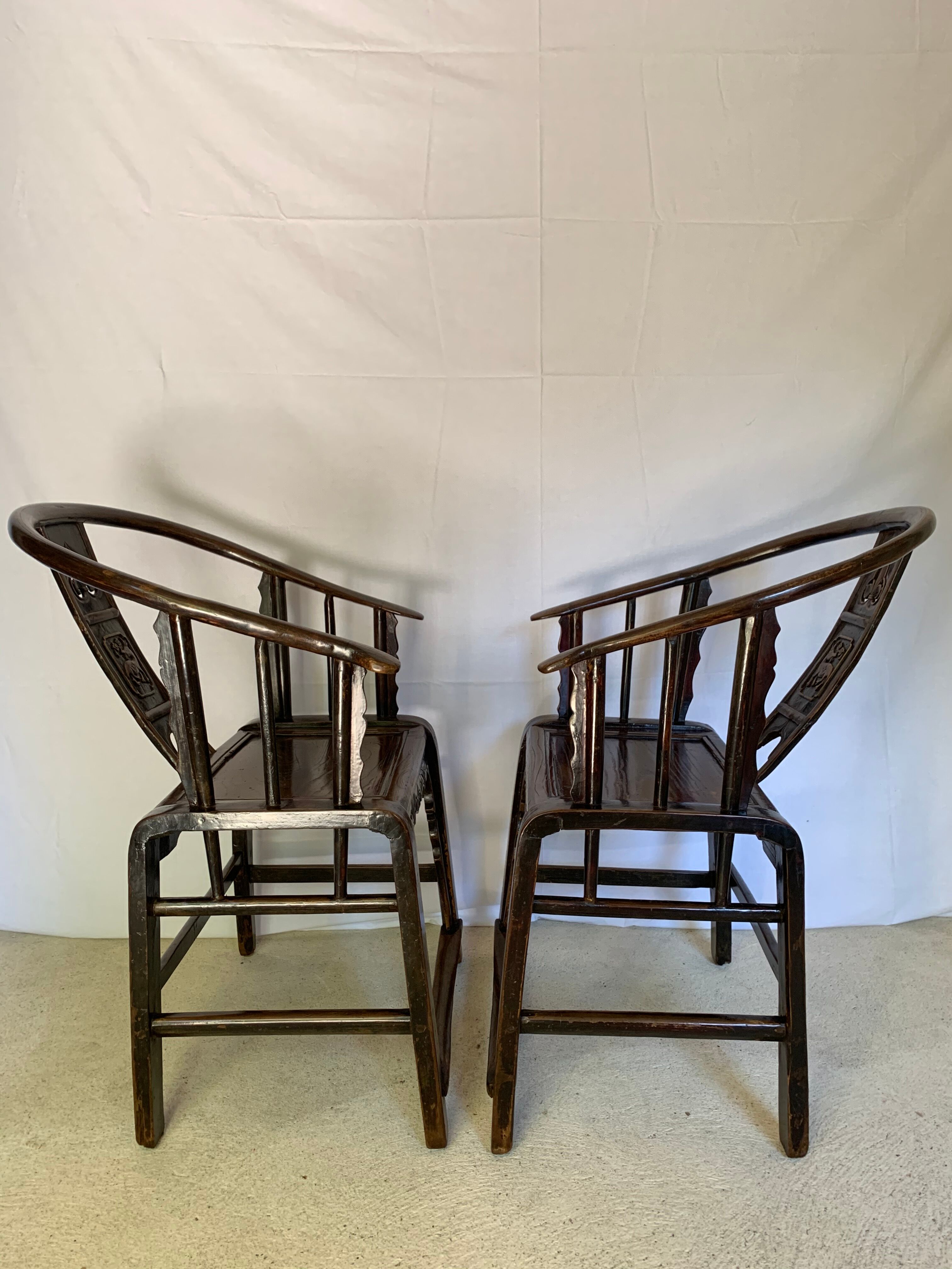 Pair of Chinese armchairs