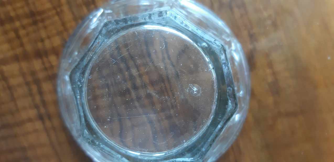 Glass jam jar