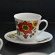 6 floral cups and saucers Bavaria West Germany