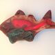 Empty fish pocket in polychrome ceramic Vallauris vintage 60s-70s