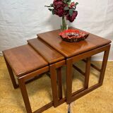Mid-Century Retro Vintage Teak Nest of Tables 1960  Scandinavian-Inspired •