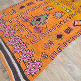 Vintage berber carpet orange 254 x 161 cm