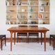 Table à manger scandinave extensible en teck années 60