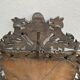 Miroir en bois sculpté - glace biseautée-  début xxème