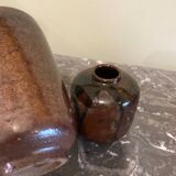 Duo of stoneware vases