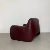 Sculptural Leather Lounge Chair by Cinova, Italy 1970s