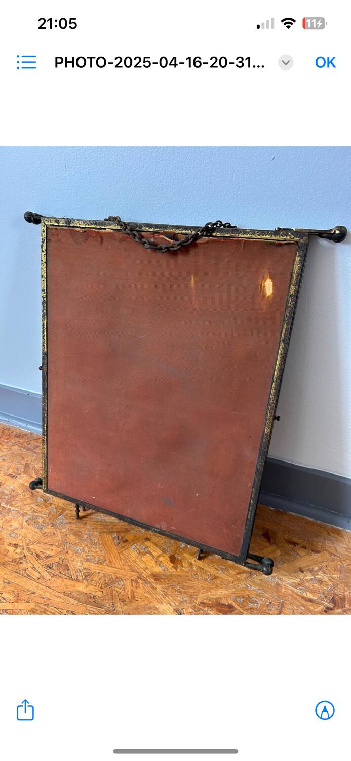 Vintage barber's triptych mirror