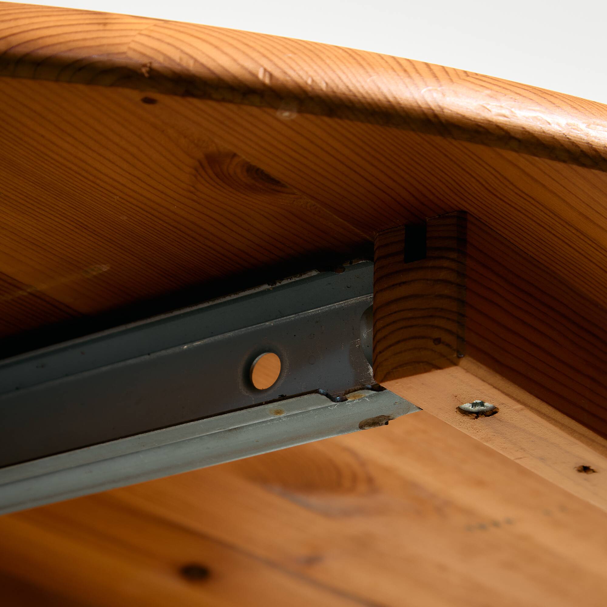 Pine dining set by Rainer Daumiller, Set of 7