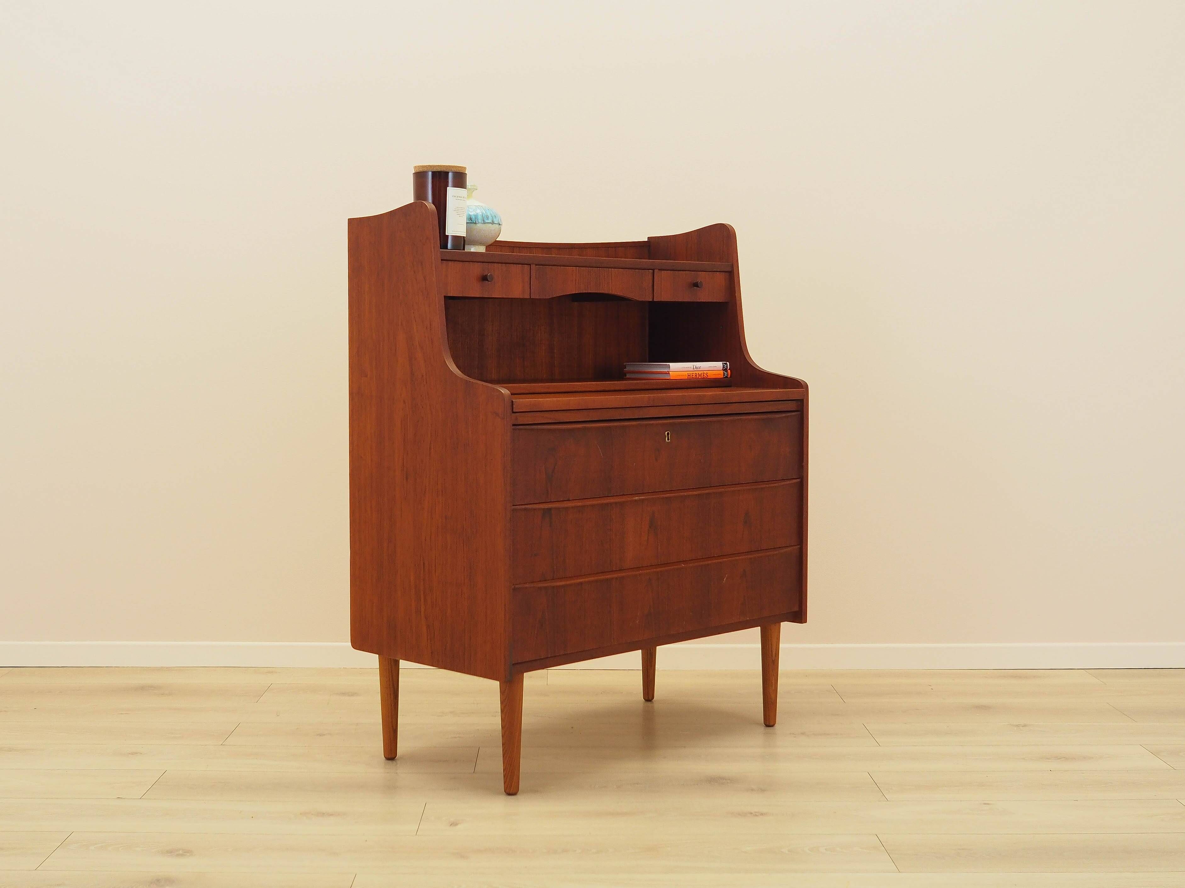 Teak secretary, Danish design, 1970s, made in Denmark