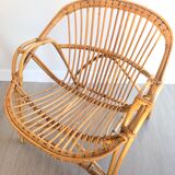 Pair of rattan armchairs