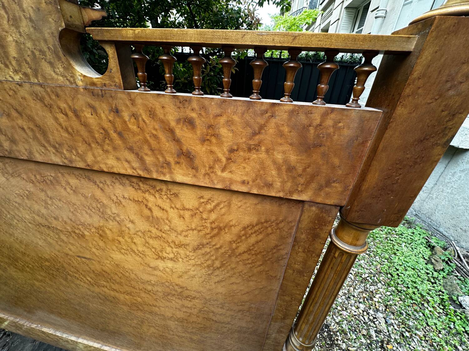 Louis Philippe wood briar bed, Restoration, 19th century