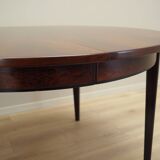 Round rosewood table, Danish design, 1970s, manufacturer: Omann Jun