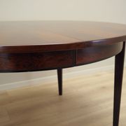 Round rosewood table, Danish design, 1970s, manufacturer: Omann Jun