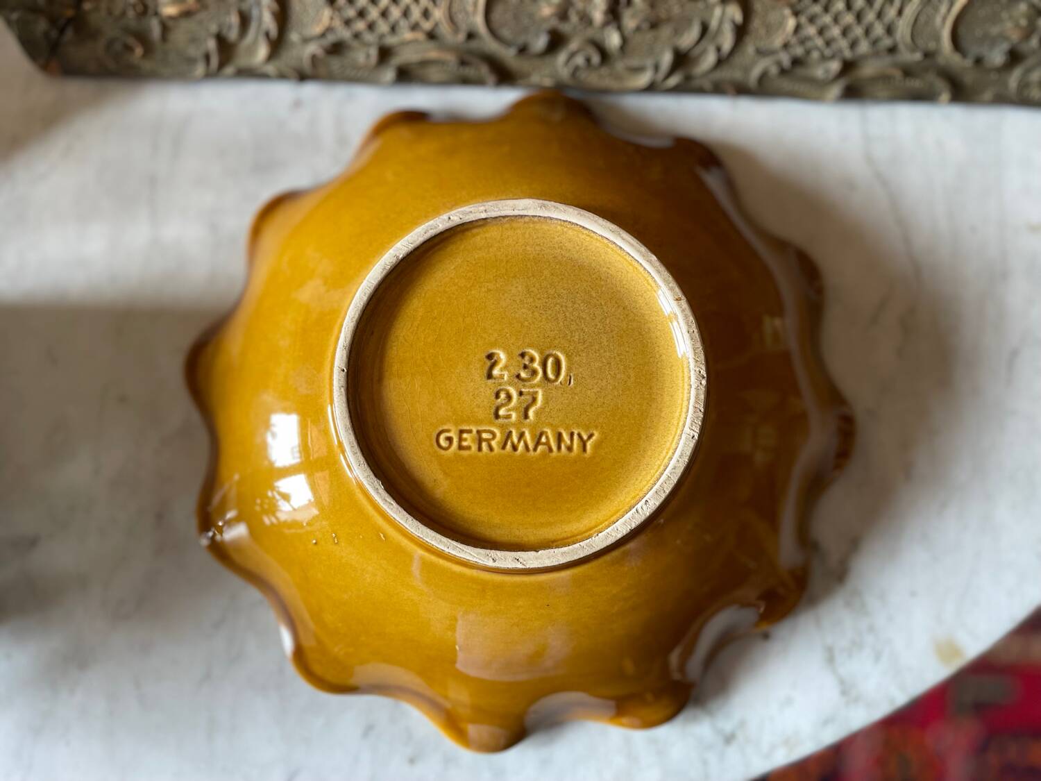 Graphic German ceramic dish