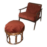 Pouf en rotin