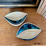 Pair of earthenware trinket trays - Verceram - 1960.