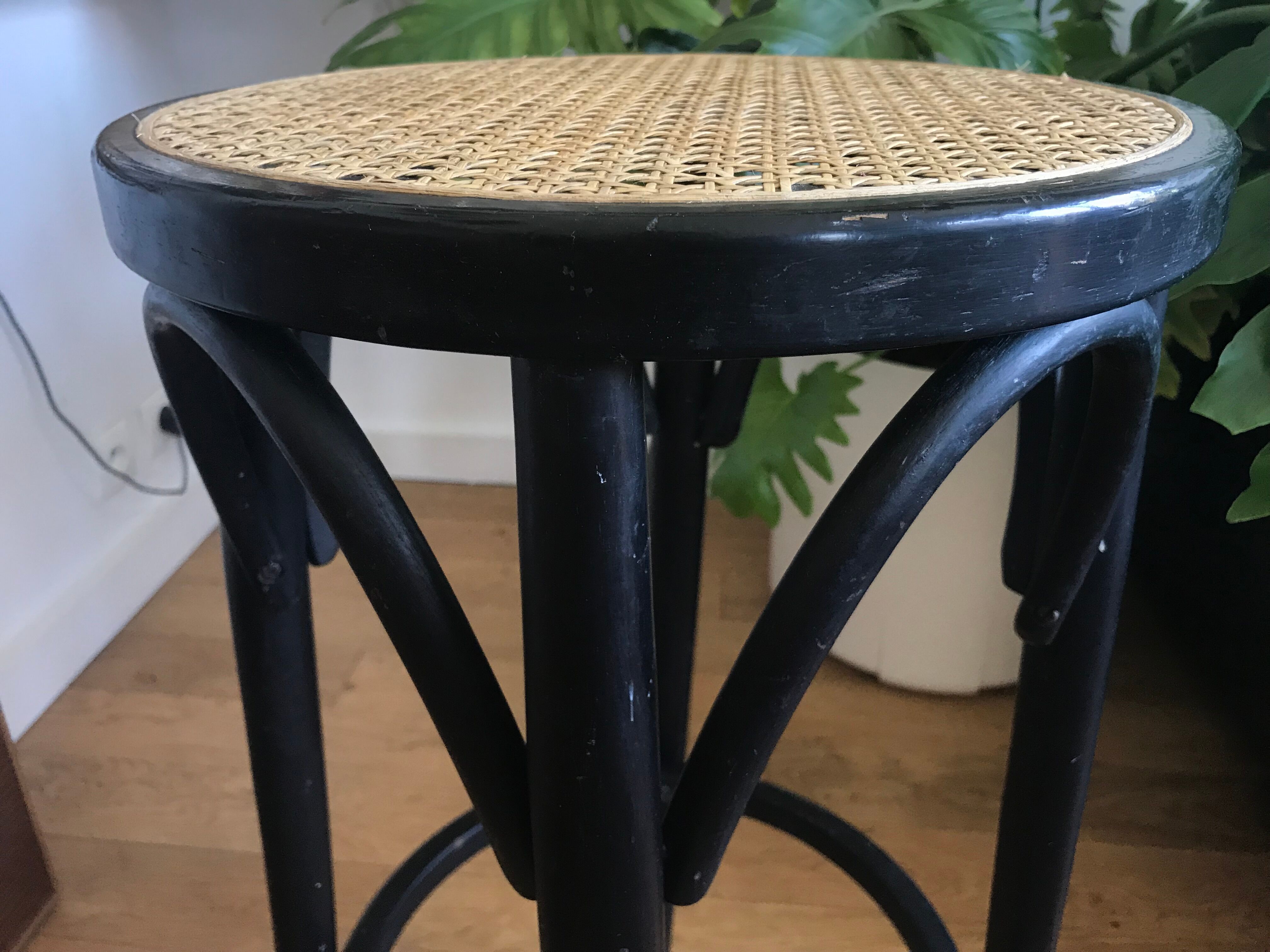 High wooden and canning stool