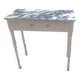 Current dressing table console in white painted wood with one drawer
