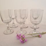 Set de 6 verres à pied verre taillé