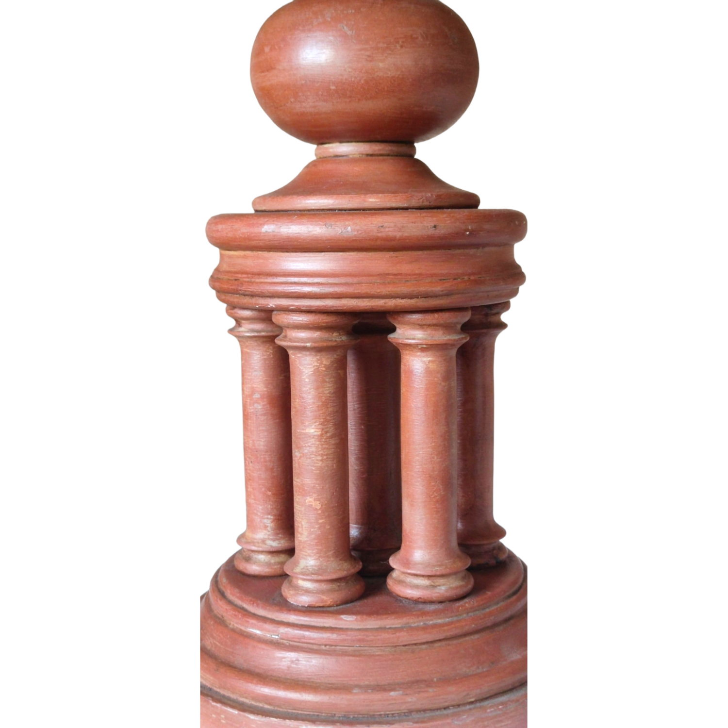 Vintage lamp lampshade fabrics, wooden colonnade foot