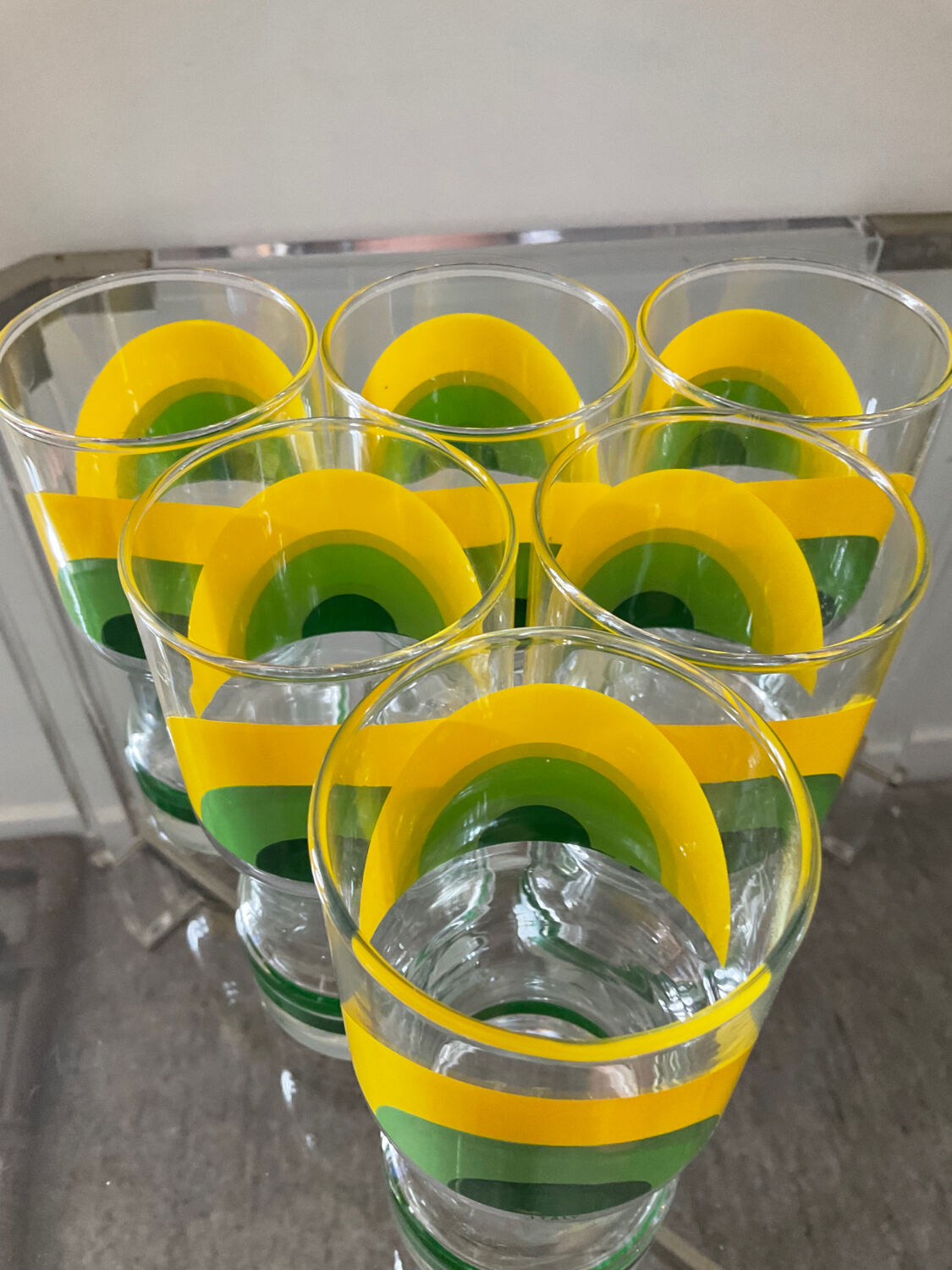 Série de 6 verres vintage Italy