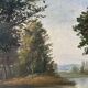 Afternoon on the lake, oil on canvas signed