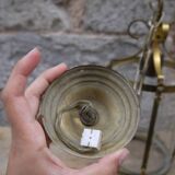 Lantern in brass and chissed glass