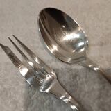 Fourchette cuillere a ragout métal argenté orfèvre Christofle Spatours