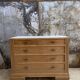 Commode bois brut et lin