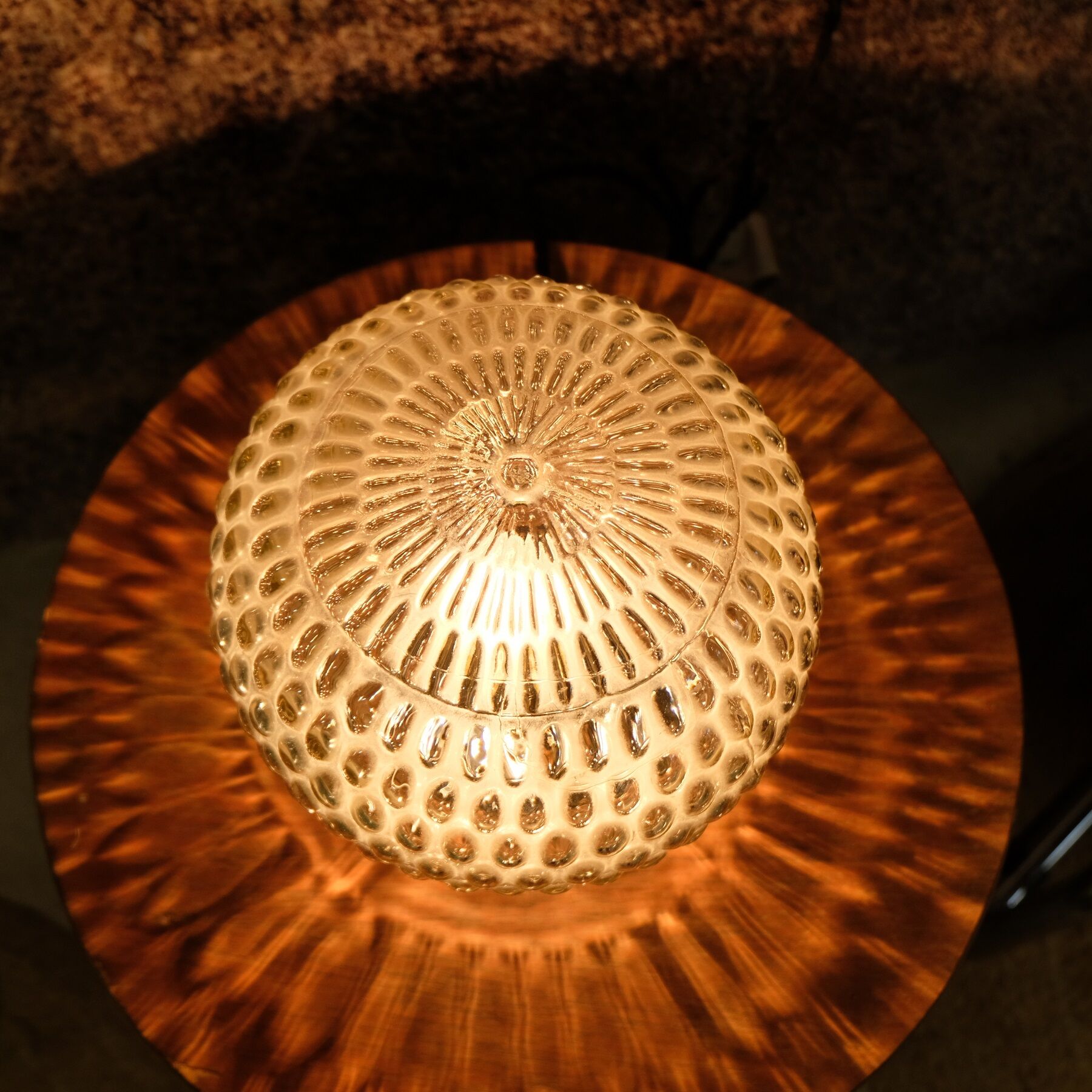 Table lamp, old vintage globe
