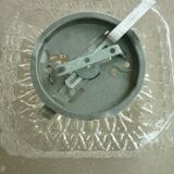Vintage square ceiling light in 70s molded glass