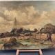 Oil on canvas animated seascape, brittany - signed de belcour? 19th century
