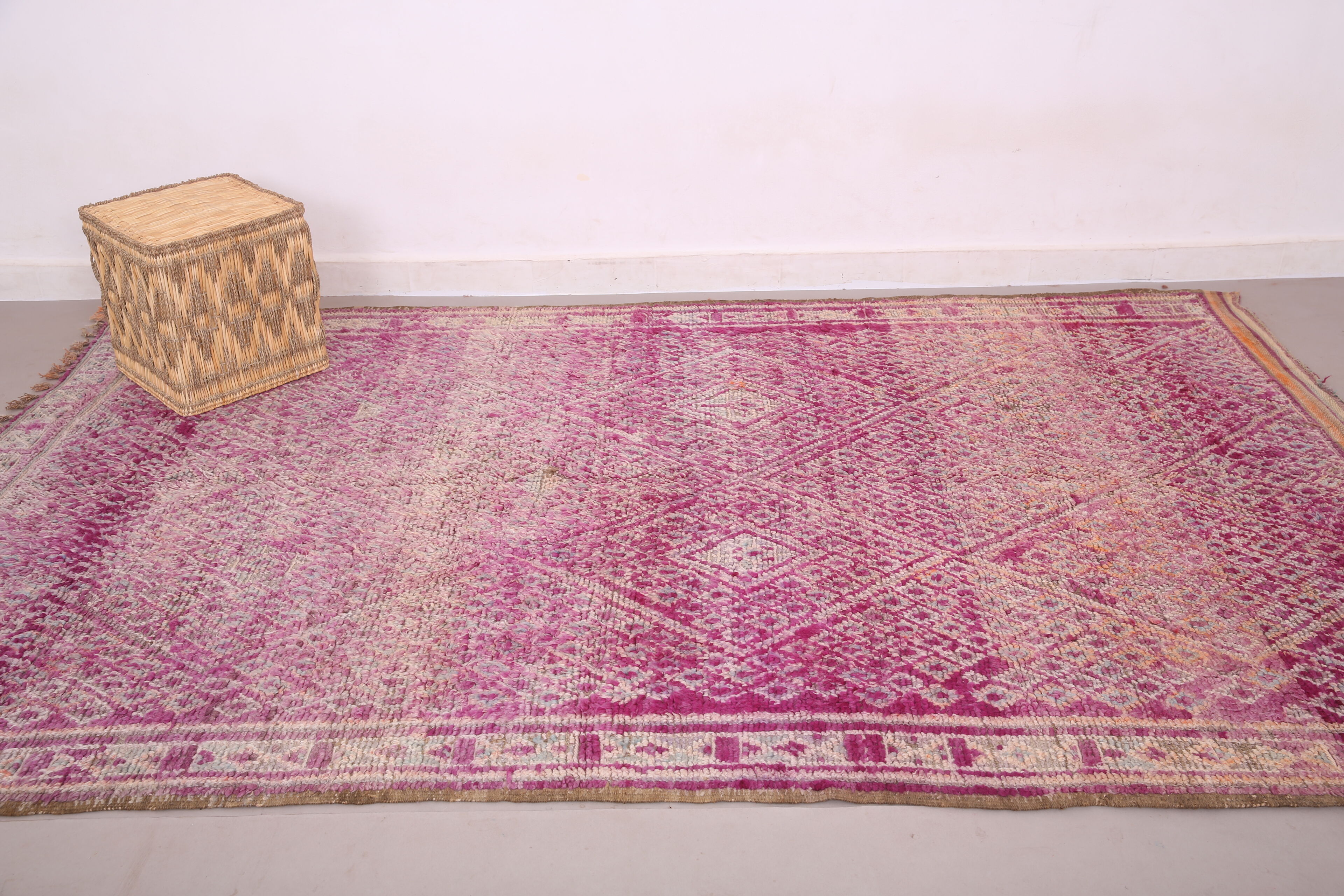 Purple Vintage Moroccan Rug 184 x 294 cm - Handmade Berber Rug - Wool Rug