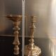 Regency candle holders in gilded bronze
