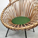 Vintage rattan lounge chair
