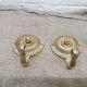 Pair golden brass patères