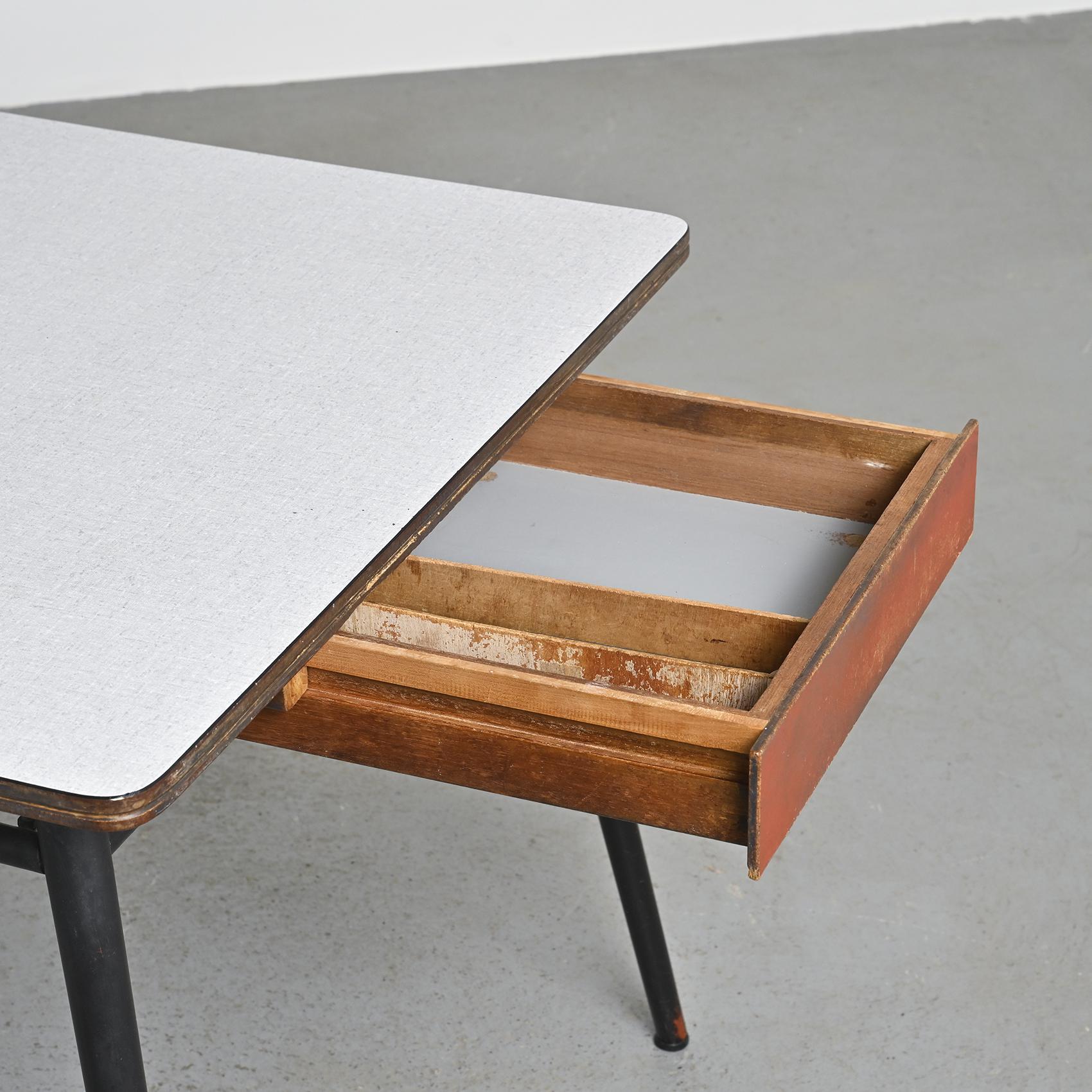 Kitchen table and chairs set by André Sornay, Lyon 1955