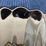 Black serving dish shape of vintage scallop shell