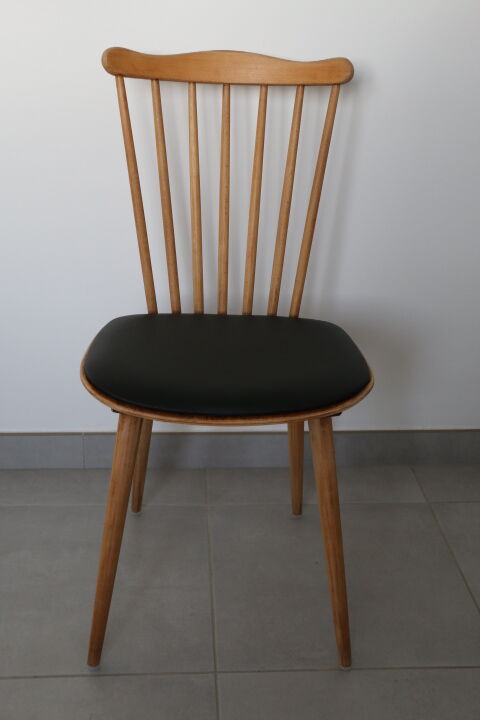 3 chairs Baumann V5 skaï black light beech