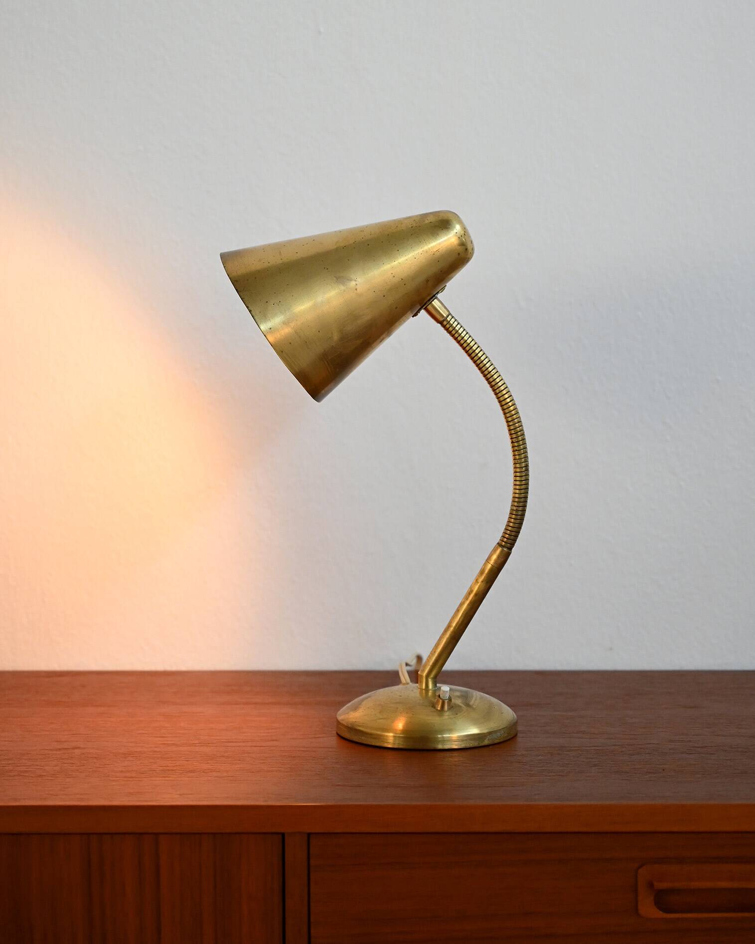 Scandinavian adjustable table lamp, 1950s