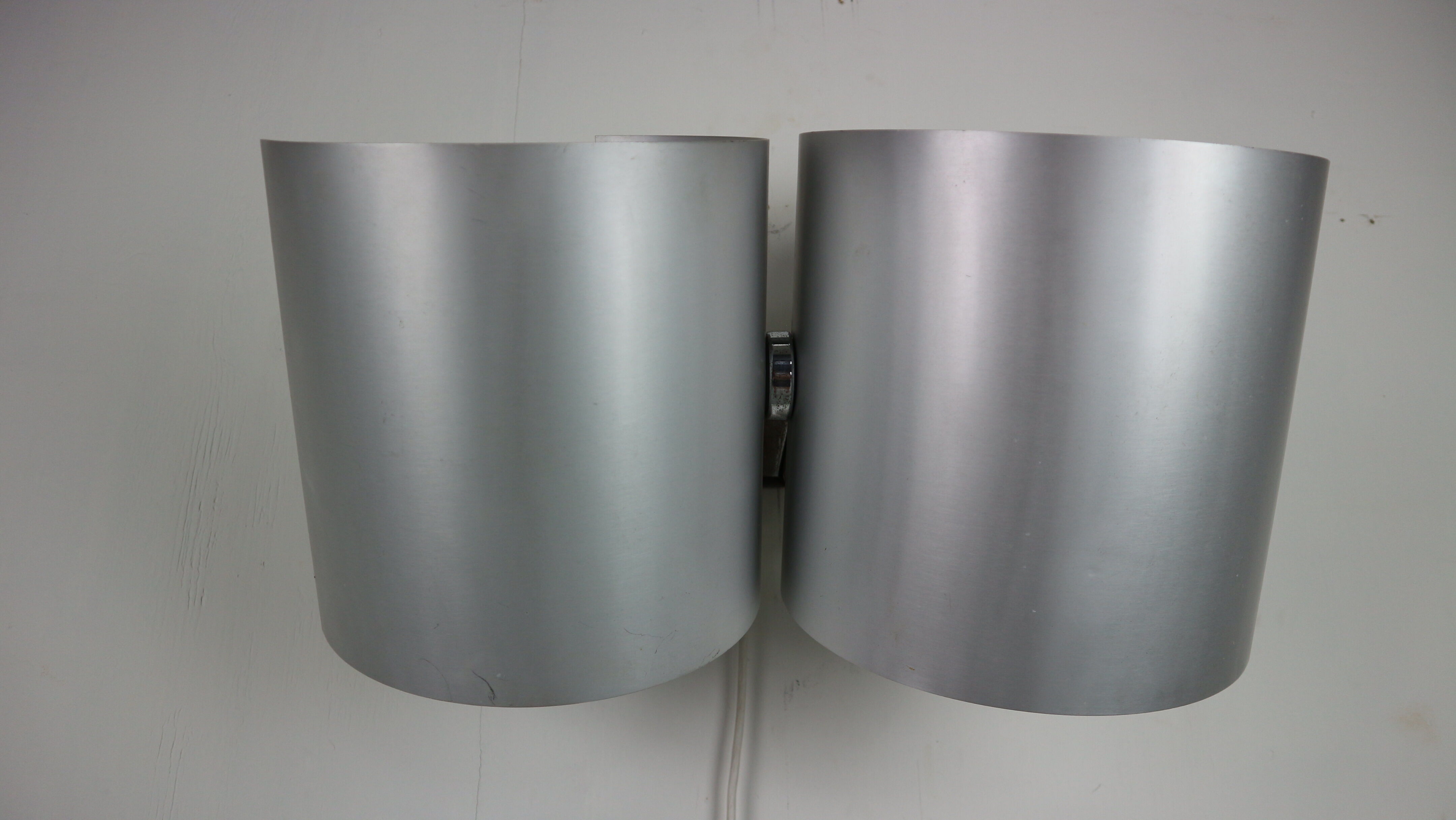 Giuliano Cesari Silver Wall Adjustable Lamp for Nucleo Sormani, 1960 Italy