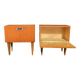 Pair of Scandinavian teak bedside tables from the 60s-70s.