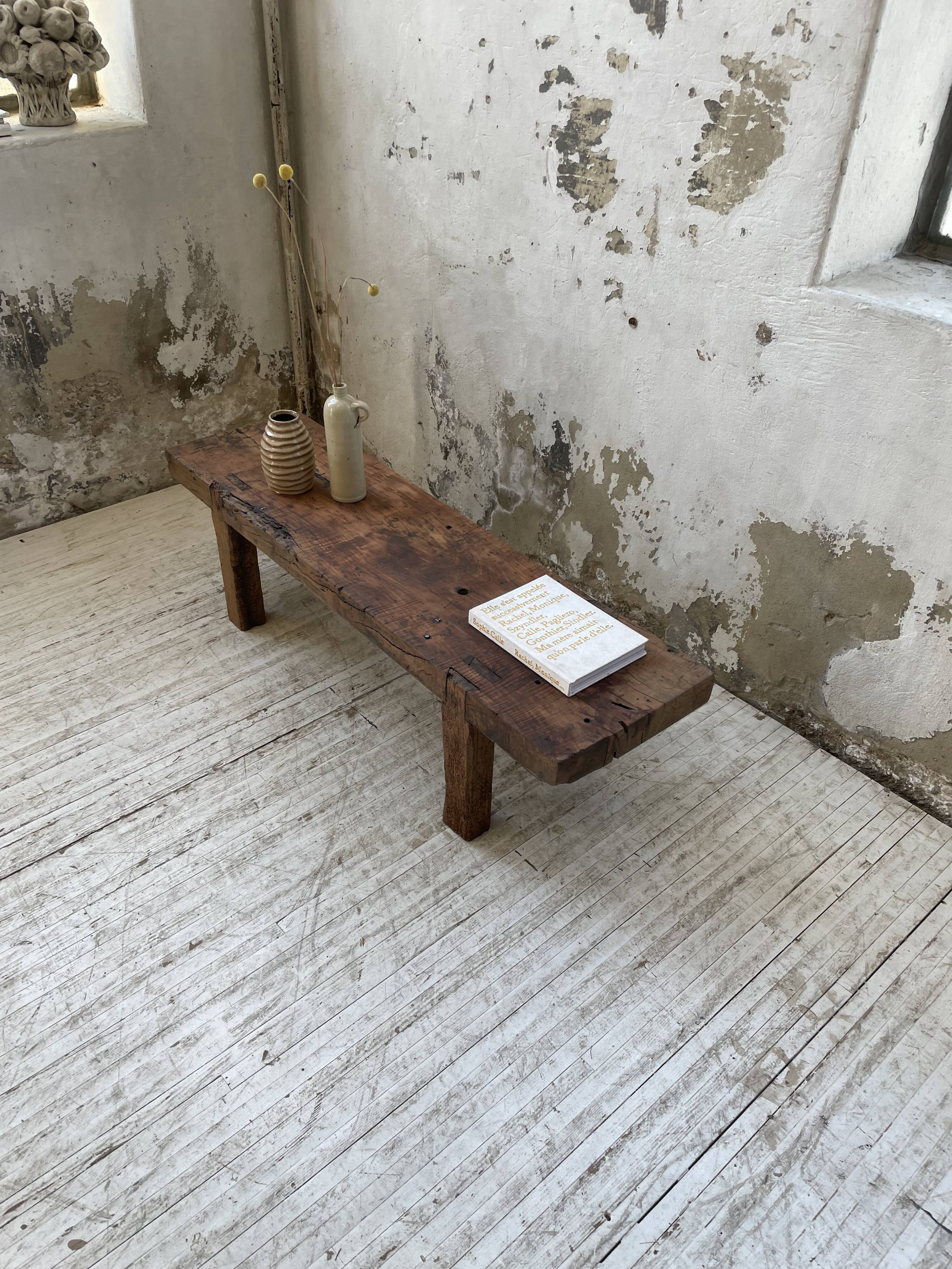 Brutalist workbench solid cherry coffee table