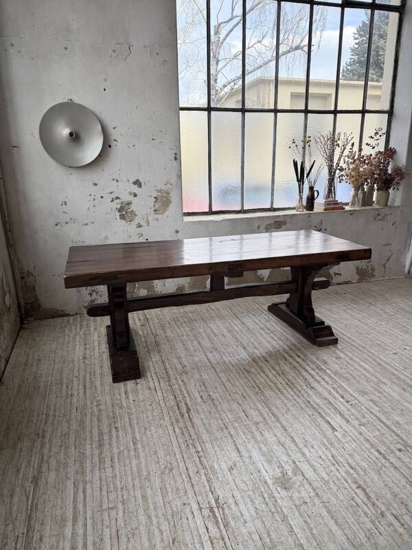 Table de monastère XXL en chêne, 19ème s.