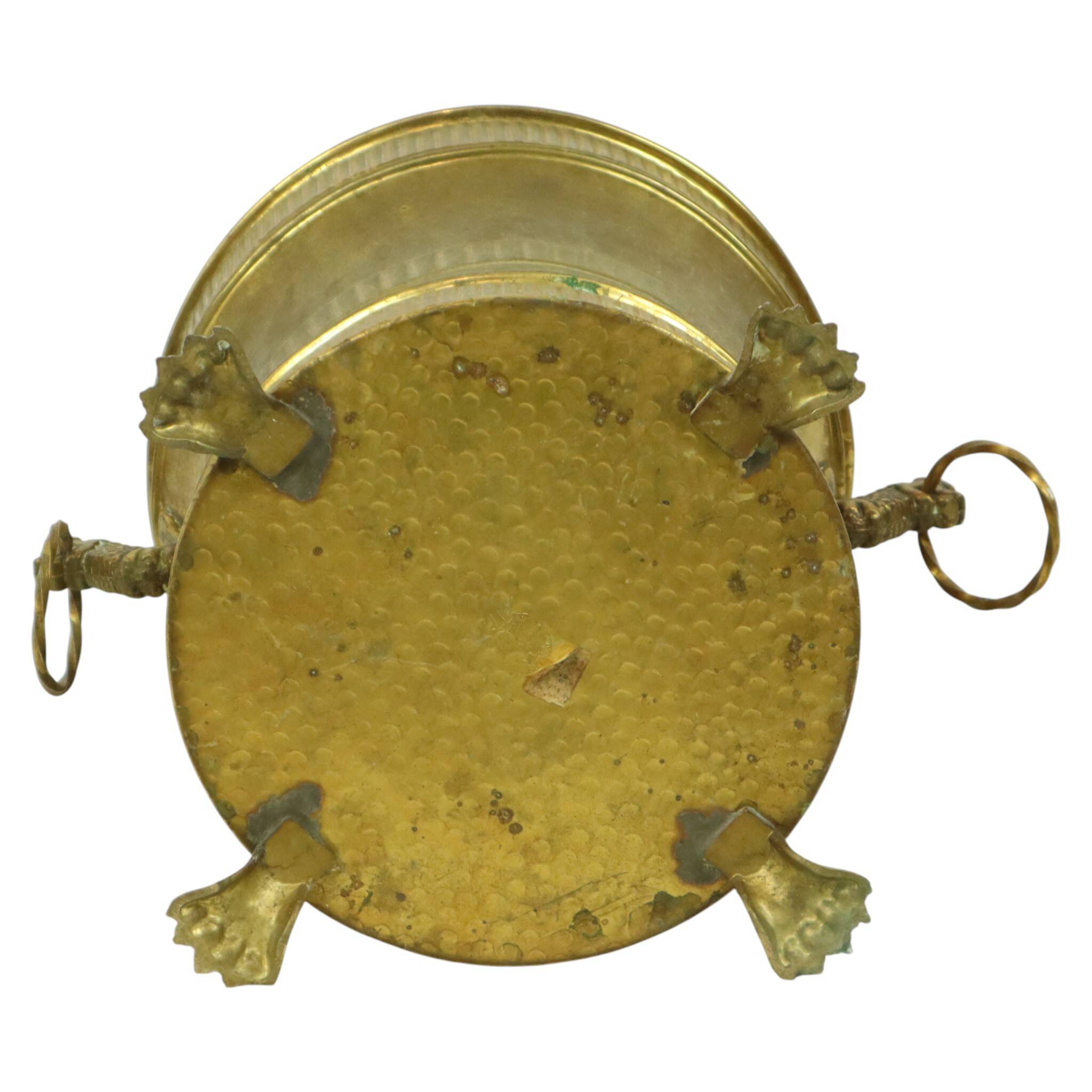 Old Brass Flower Pot Jardinière Mécap Belgium