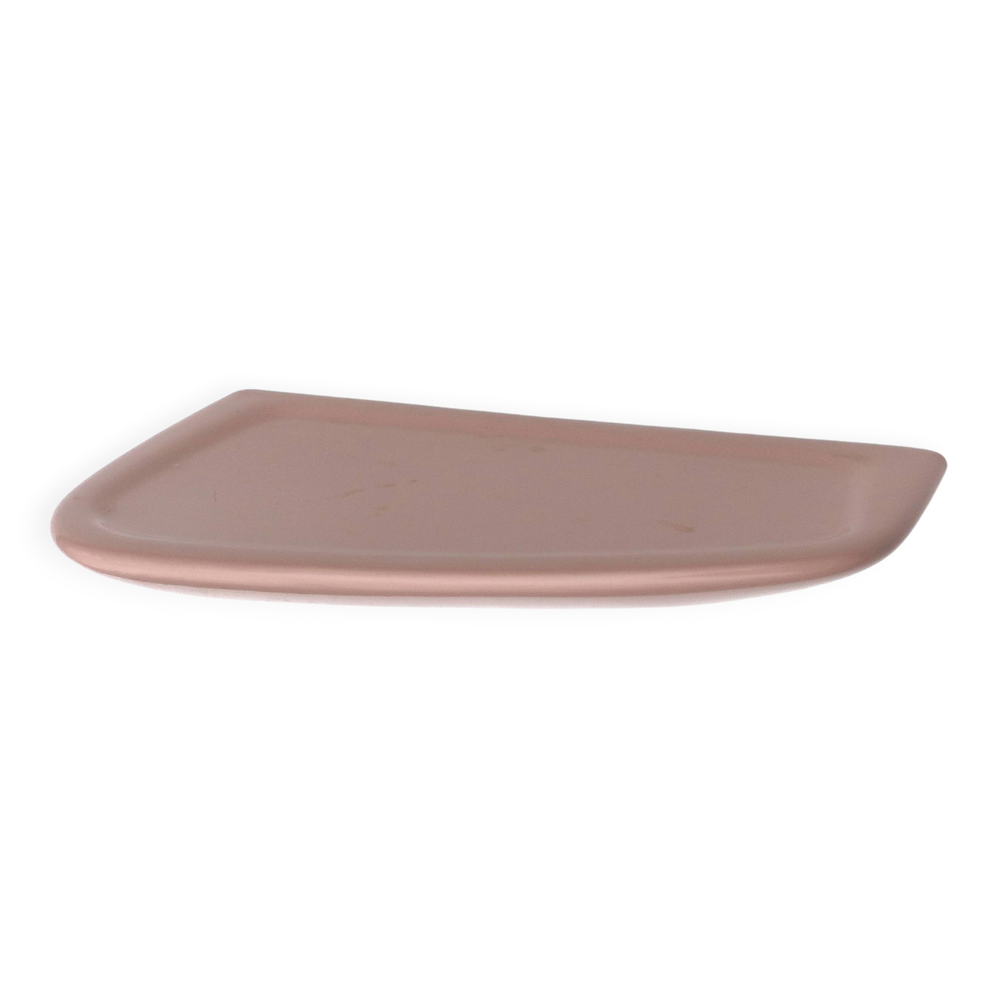 Pale pink porcelain wall shelf, 1960s