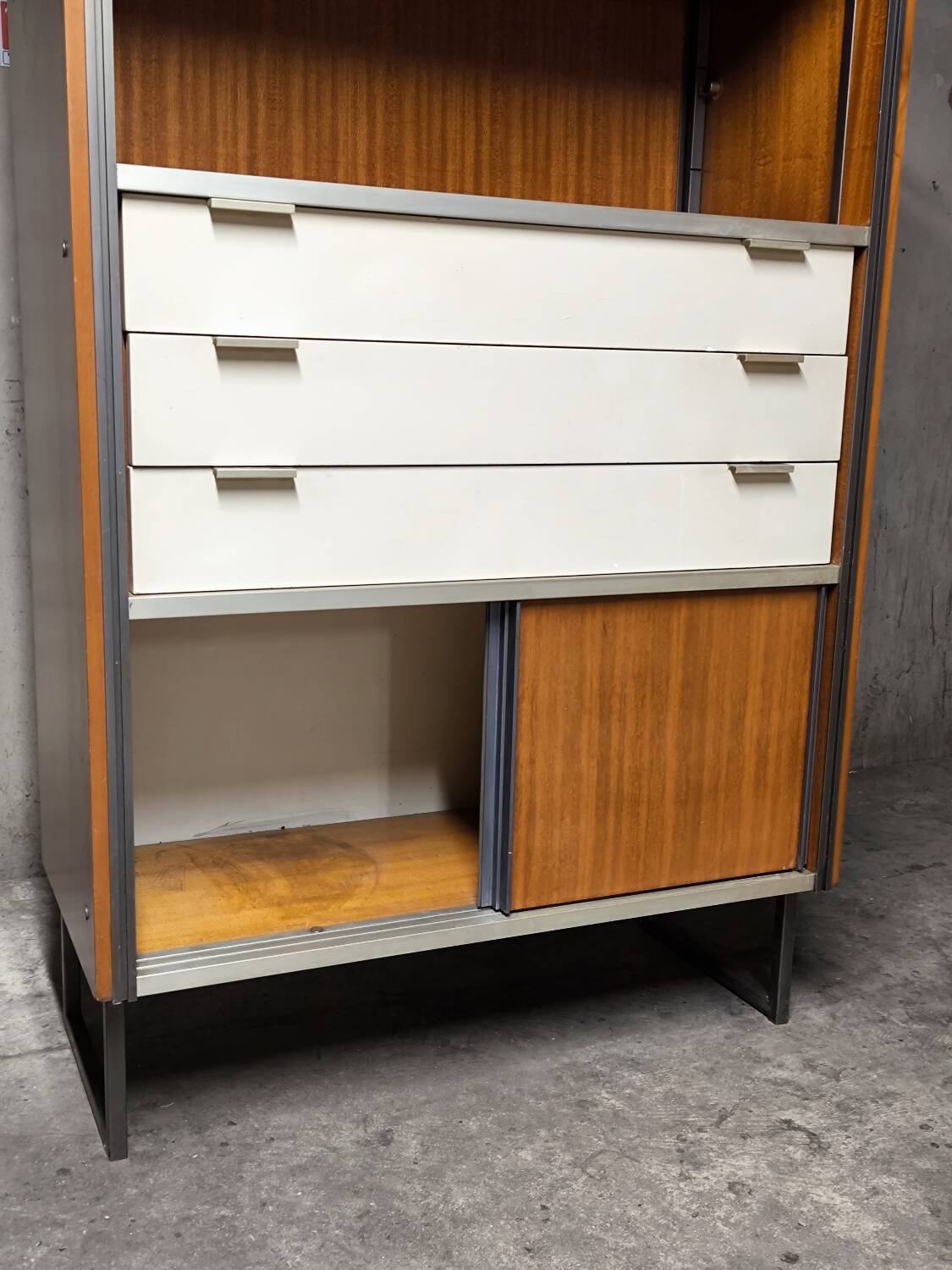 Vintage EFA bookcase and shelves by Georges Frydman