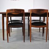 Extendable rosewood dining table year 60