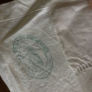 Linen sheet, reserve of antique trousseau, new with openwork and BL modernist L180